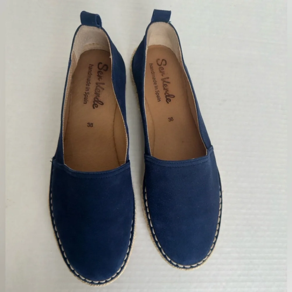 Ser Verde || Women's hand made in Spain Blue Espadrilles size 38